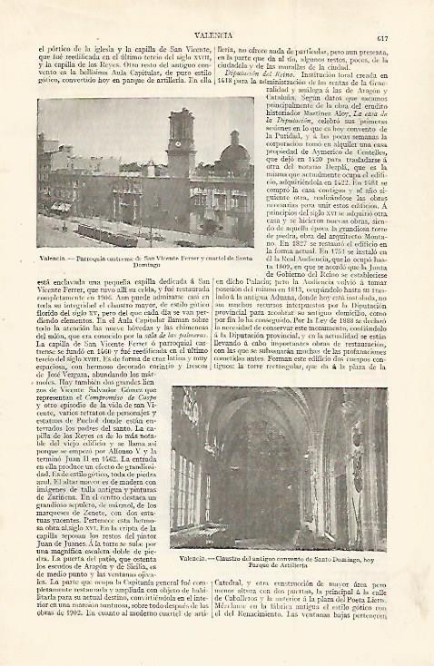 LAMINA ESPASA 30028: Parroquia de San Vicente Ferrer en Valencia