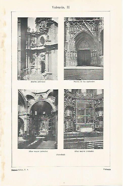 LAMINA ESPASA 30031: Catedral  de Valencia