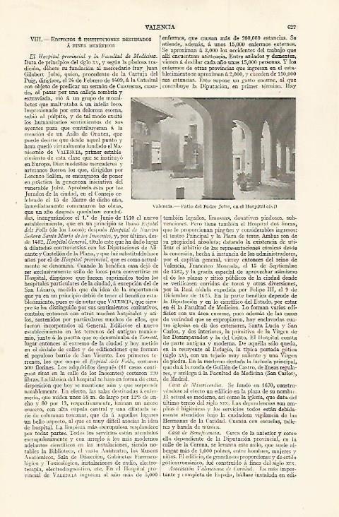 LAMINA ESPASA 30032: Hospital Civil de Valencia