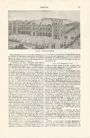 LAMINA ESPASA 30037: Estacion del Norte en Valencia