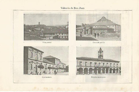 LAMINA ESPASA 30043: Vistas de Valencia de Don Juan Leon