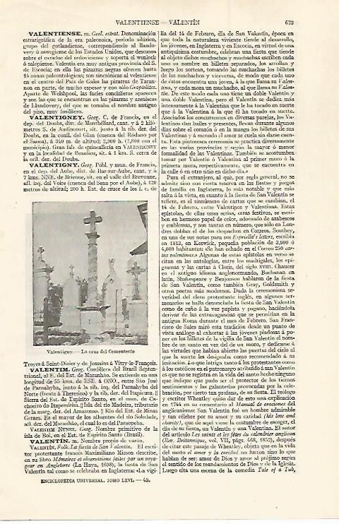LAMINA ESPASA 30047: Cruz del cementerio de Valentigny Francia