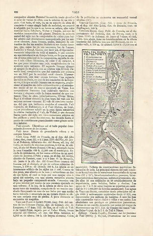 LAMINA ESPASA 30062: Plano de Vals les Bains Francia