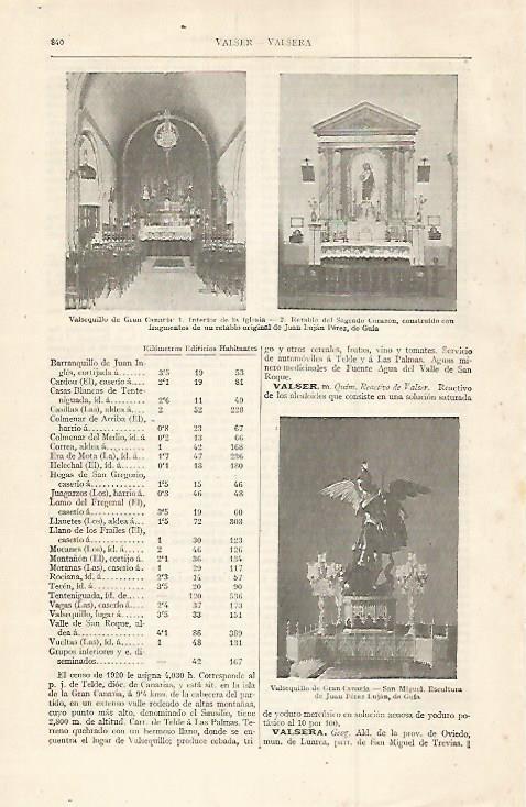 LAMINA ESPASA 30064: Iglesia de Valsequillo de Gran Canaria