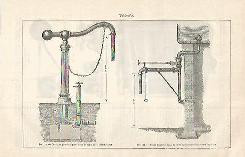 LAMINA ESPASA 30076: Columna giratoria para boca de agua 