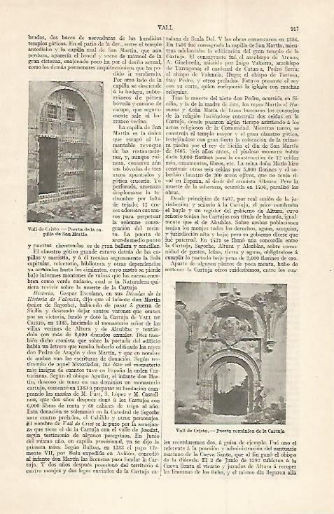 LAMINA ESPASA 30078: Cartuja de Vall de Cristo Castellon
