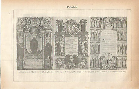 LAMINA ESPASA 30084: Portadas de El Sol de Occidente Authentica Fides y Cronica General de la Orden