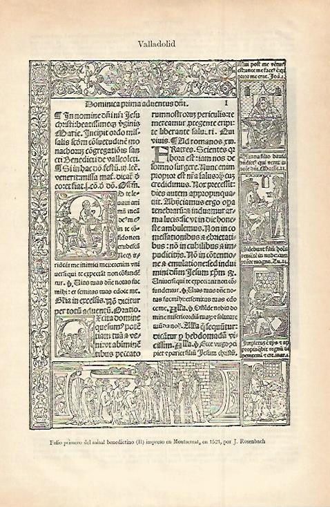 LAMINA ESPASA 30086: Folio primero del misal benedictino de J. Rosenbach