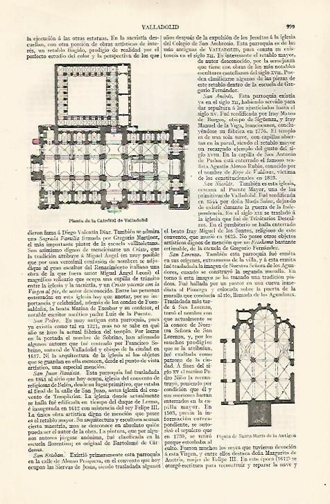 LAMINA ESPASA 30102: Planta de la Catedral de Valladolid