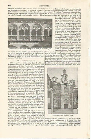 LAMINA ESPASA 30103: Colegio de San Gregorio y San Juan de Letran en Valladolid