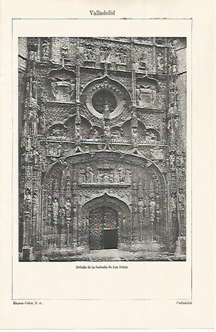 LAMINA ESPASA 30104: Fachada de San Pablo en Valladolid