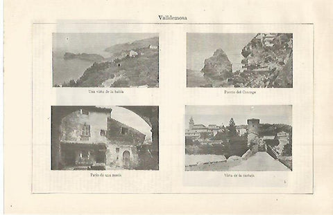 LAMINA ESPASA 30109: Vistas de Valldemosa Mallorca