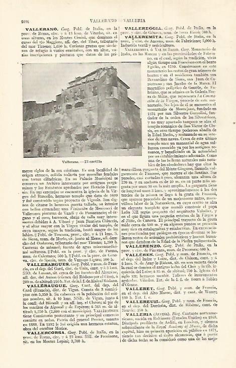 LAMINA ESPASA 30120: Castillo de Vallerano Italia