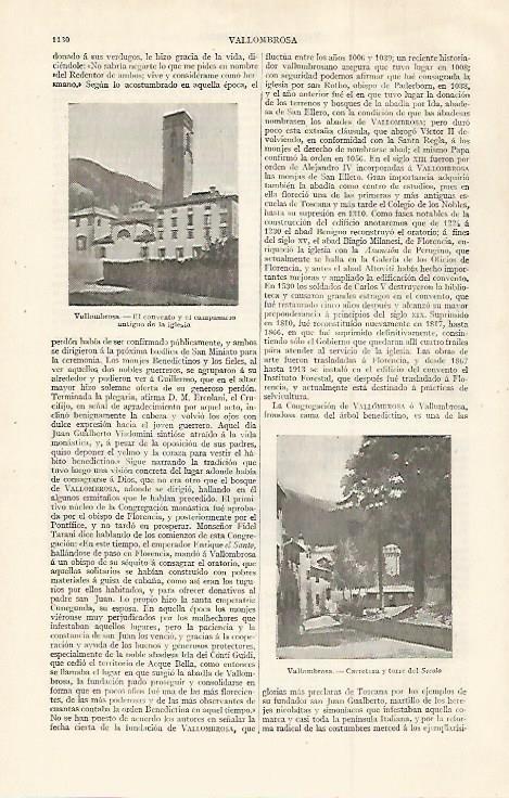 LAMINA ESPASA 30131: Convento de Vallombrosa Italia