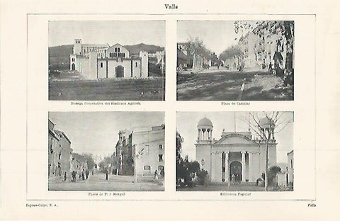 LAMINA ESPASA 30138: Bodega Plaza de Castelar Paseo de Pi i Margall y Biblioteca de Valls Tarragona
