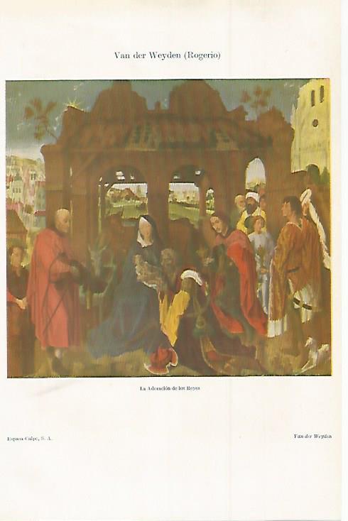 LAMINA ESPASA 30147: La Adoracion de los Reyes por R. Van der Weyden