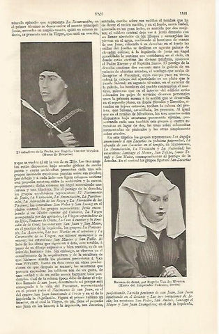 LAMINA ESPASA 30148: El caballero de la flecha y Retrato de dama por Weyden