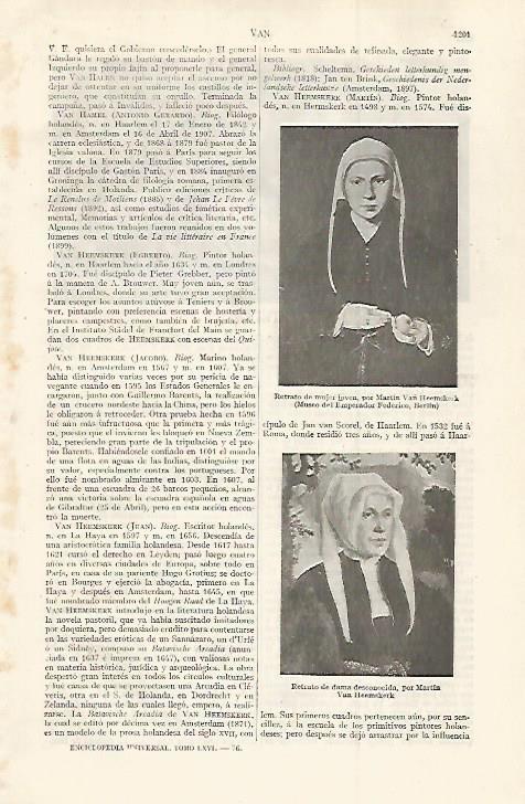 LAMINA ESPASA 30154: Retrato de mujer joven y Retrato de dama desconocida por Weyden