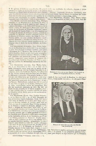 LAMINA ESPASA 30154: Retrato de mujer joven y Retrato de dama desconocida por Weyden