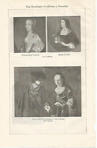 LAMINA ESPASA 30156: Retratos por los hermanos Van Honthorst