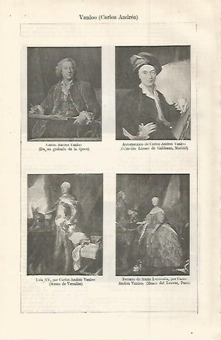 LAMINA ESPASA 30161: Autorretratos y retratos de Carlos Andres Vanloo