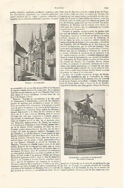 LAMINA ESPASA 30164: Catedral de Vannes Francia
