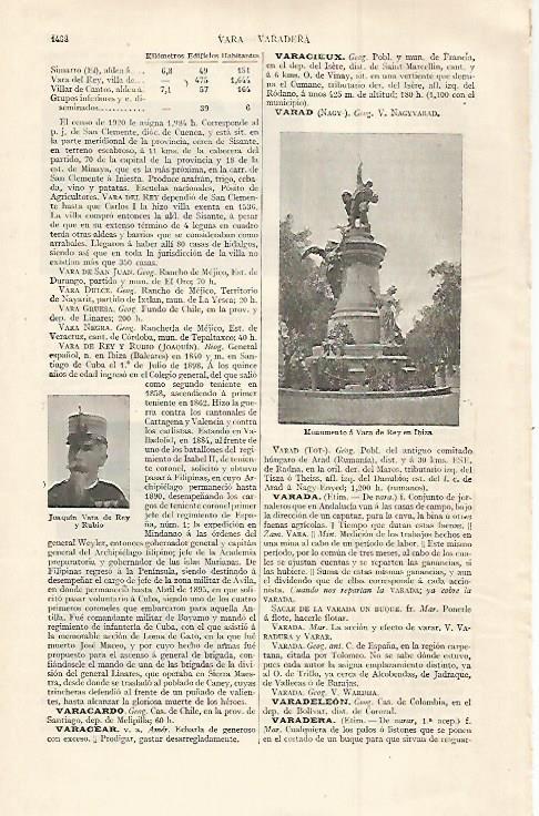 LAMINA ESPASA 30187: Monumento a Vara de Rey en Ibiza