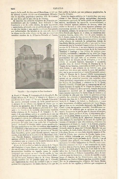 LAMINA ESPASA 30189: Colegiata de San Gaudencino en Varallo Italia