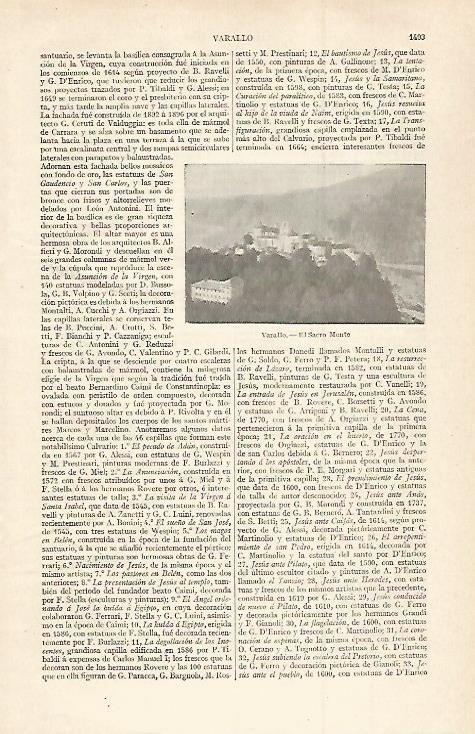 LAMINA ESPASA 30190: El Sacro Monte en Varallo Italia