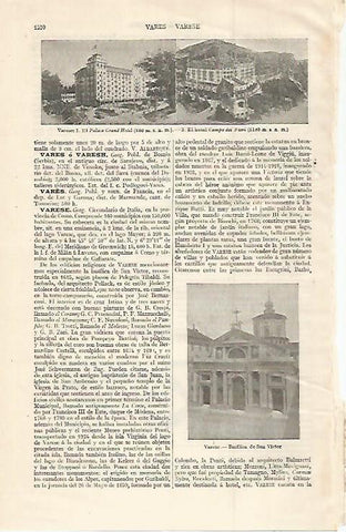 LAMINA ESPASA 30192: El Palace Grand Hotel y Hotel Campo dei Fiori en Varese Italia