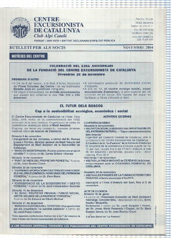 Butlleti: novembre 2004 - Centre Excursionista de Catalunya Club Alpi Catala