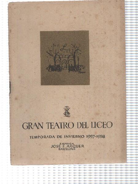 Gran Teatro del Liceo temporada invierno 1957-1958: Suor Angelica, La Guerra, Gianni Schicchi
