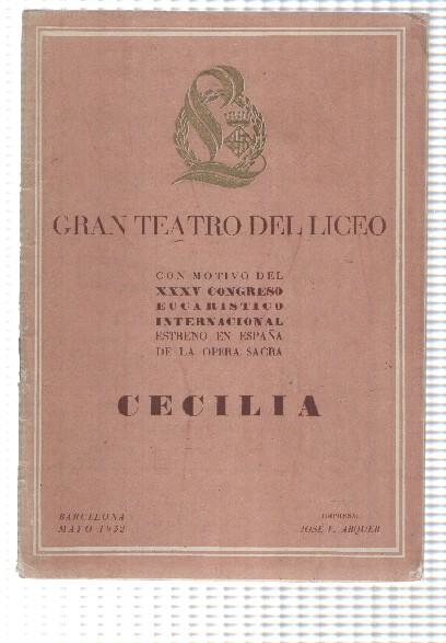 Gran Teatro del Liceo temporada 1952: Cecilia