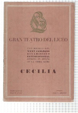 Gran Teatro del Liceo temporada 1952: Cecilia