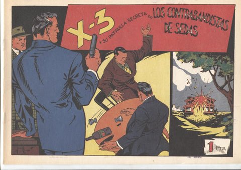 Facsimil: King el pequeño policia (X-3 y su patrulla secreta) numero 06: Los contrabandistas de Sedas