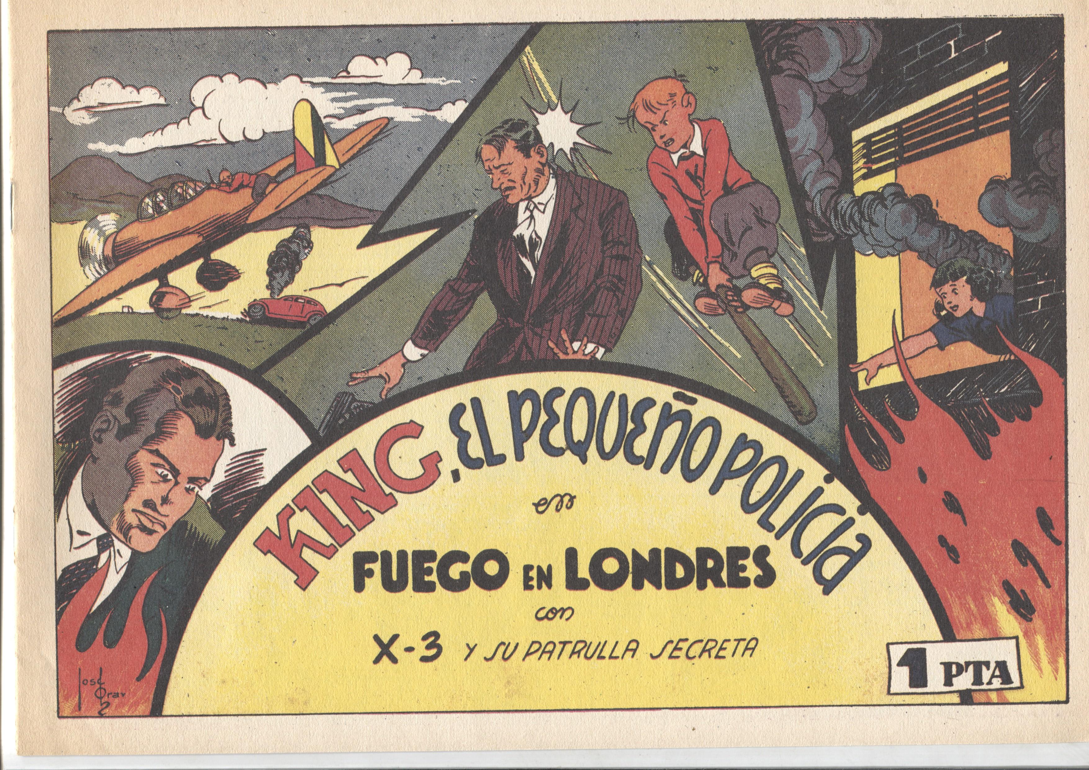 Facsimil: King el pequeño policia (X-3 y su patrulla secreta) numero 12: fuego en Londres