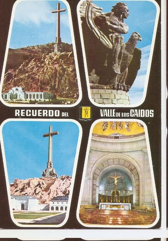 Postal 044848 : Santa Cruz del Valle de los Caidos. Entrada a la Basilica - San juan Evangelista. Detalle parte posterior- Altar Mayor