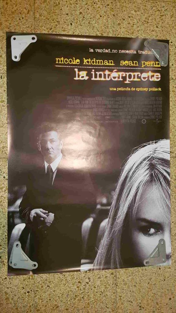 Poster de cine: La interprete, una pelicula de Sideny Pollack con Nicole Kidman, Sean Penn