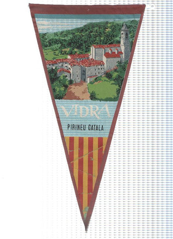 BANDERIN: VIDRA, Girona: Ilustracion del pueblo de VIDRA