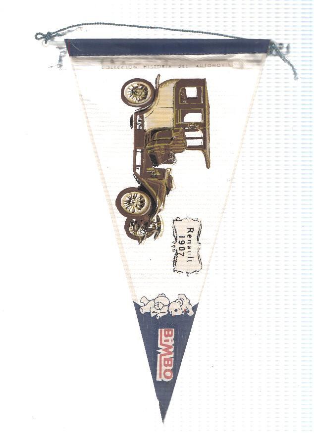 Banderin de tela de la Coleccion: Historia del Automovil de BIMBO Numero 2A: RENAULT 1907