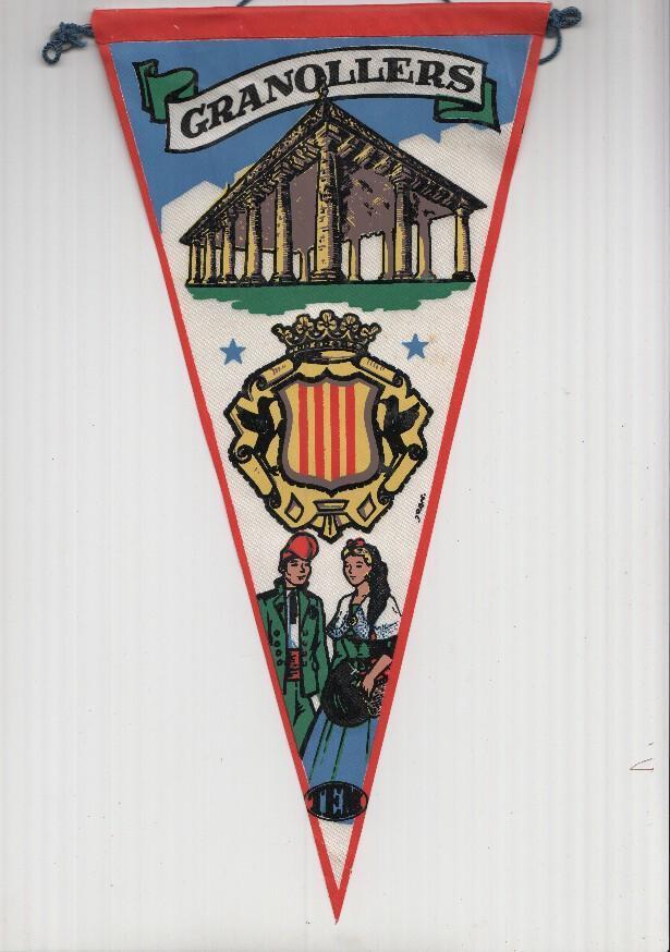 BANDERIN: TEM GRANOLLERS - Ilustracion de la PORXADA DE GRANOLLERS, Trajes tipicos y escudo de la localidad