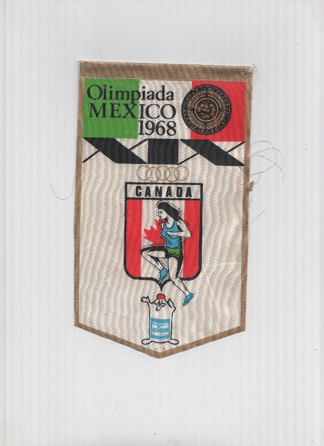 Banderin Olimpiada Mexico 1968 : Canada (Editor detergentes Gior)