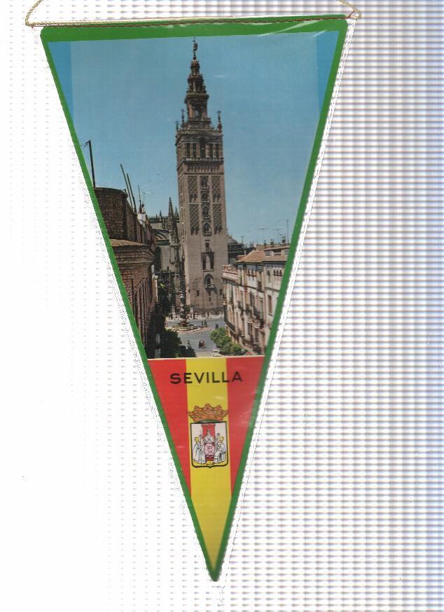 BANDERIN: SEVILLA - Imagen de la Giralda y escudo (Ilustraciones Taurinas en trasera)