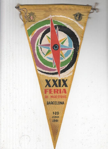 BANDERIN: XXIX FERIA DE MUESTRAS DE BARCELONA - 1 al 20 de Junio de 1961