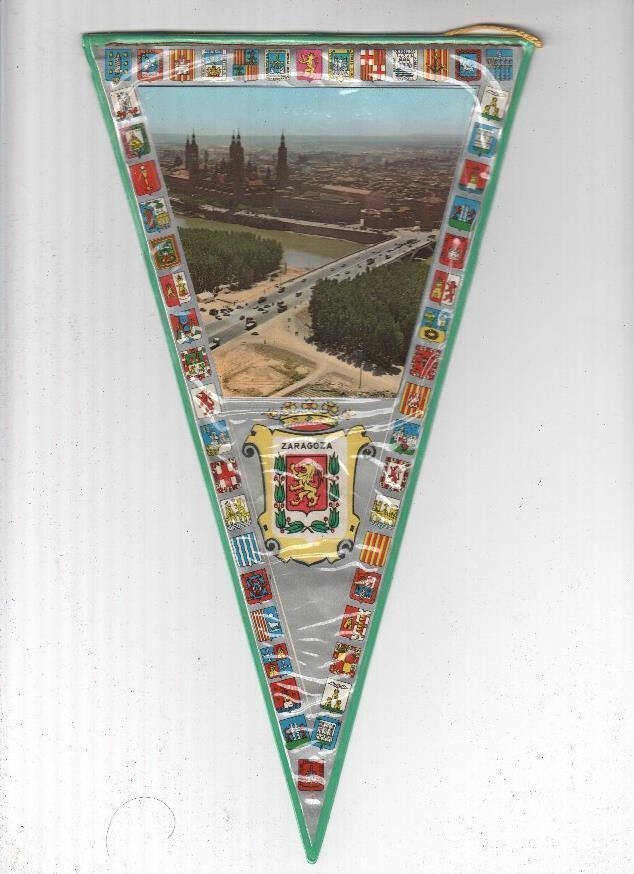 BANDERIN: ZARAGOZA - Vista aerea de la Basilica del Pilar y puente de Santiago de Zaragoza