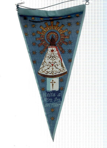 BANDERIN: NUESTRA SEÑORA DEL PILAR - Ilustracion de la Virgen del Pilar de Zaragoza 