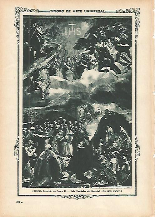LAMINA 1355. GRECO. El sueño de Felipe II