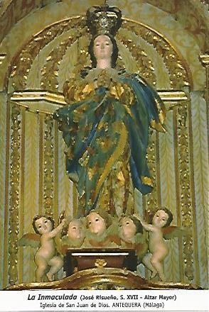 POSTAL 54303: La Immaculada (de Jose Risueñosiglo XVIII). Antequera Malaga