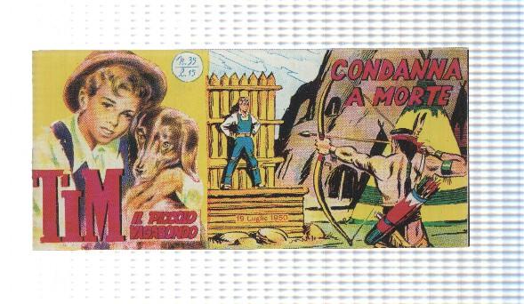 facsimil en italiano: Tim num 35, il Piccolo Vagabondo - Condanna a Morte