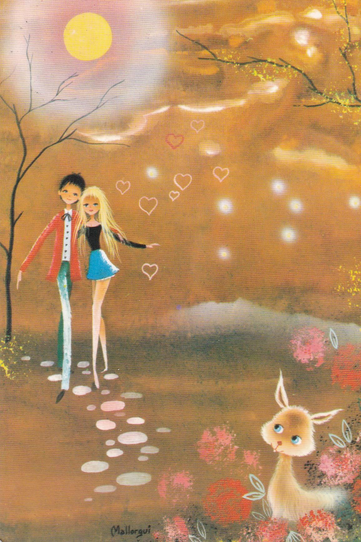 POSTAL B7134: POSTAL PAREJA ENAMORADA